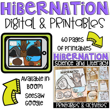 Preview of Hibernation Digital and Printables Activities Distance Learning