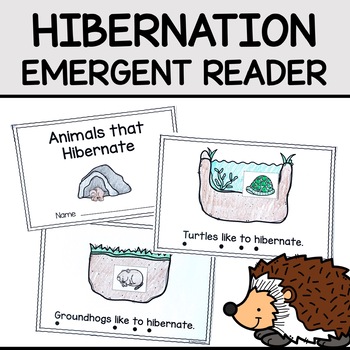 Preview of Hibernating Animals Emergent Reader Book (Cut & Paste)