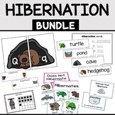 Hibernation Math and Literacy Activities BUNDLE