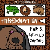 Hibernation Math and Literacy Centers for Preschool, Pre-K