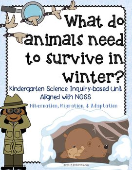 Preview of Hibernation Migration Adaptation Winter Animals Kindergarten Science