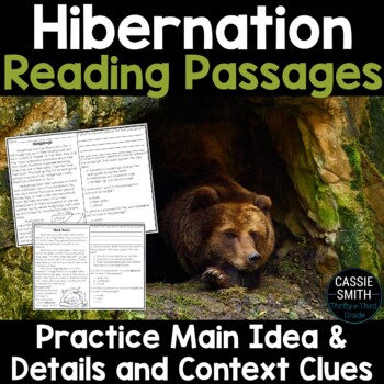 Preview of Hibernation Reading Passages - Main Idea and Details and Context Clues