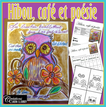 Preview of Arts plastiques: Hibou, café et poésie, automne, plan de cours en français