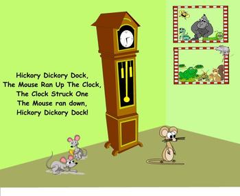 Preview of Hickory Dickory Dock:  A Lesson On Learning Steady Beat - SMARTBOARD/NOTEBOOK