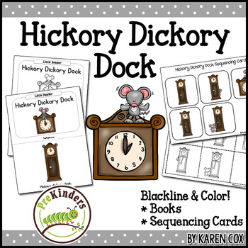 Preview of Hickory Dickory Dock Books & Sequencing Cards