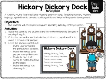 Super Simple Hickory Dickory Dock Finger Puppets for Education