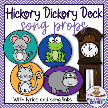 Hickory Dickory Dock Nursery Rhyme Song Props By Maria Clara S Corner