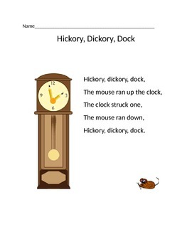 Preview of Hickory, Dickory, Dock Mini Unit