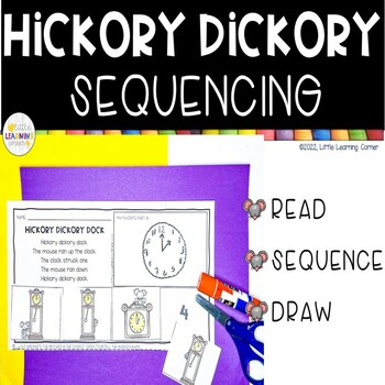 Preview of Hickory Dickory Dock Sequencing | Nursery Rhymes Retelling Cards