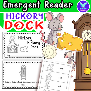 Preview of Hickory Hickory Dock - Nursery Rhyme ELA Emergent Reader Vocabulary Activity