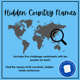 Hidden Country Names - geographic and linguistic challenge