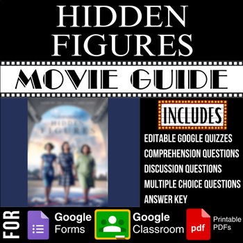 Preview of Hidden Figures (2016) Movie Guide Discussion Questions Google Forms Quiz