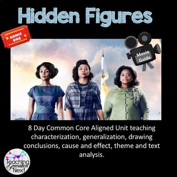 Preview of Hidden Figures- 8 day unit comprehension, analysis and literary skills