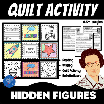 Preview of Hidden Figures Create a Collaboration Quilt | Black History Month Reading