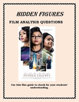 Preview of Hidden Figures-Film analysis questions