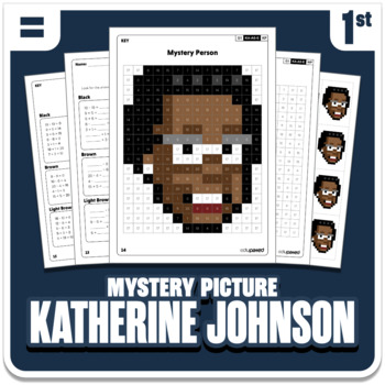 Preview of Hidden Figures - Katherine Johnson Math Mystery Picture - Grade 1 Operations
