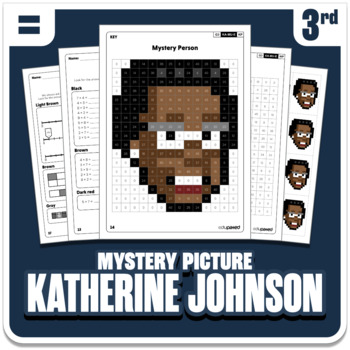 Preview of Hidden Figures - Katherine Johnson Math Mystery Picture - Grade 3 Operations