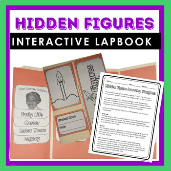 Preview of Hidden Figures Lapbook Project with Reading Passages