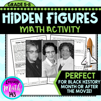 Preview of Hidden Figures: Math Activity (Perfect for Black History Month)