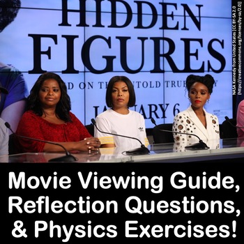 Preview of Hidden Figures Movie Guide & Reflection Questions PLUS Physics Calculations!