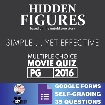 Preview of Hidden Figures Movie Quiz | Guide | Activity | 35 Questions w/ Discussion