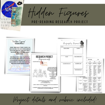 Preview of Hidden Figures Pre-Reading Research Project