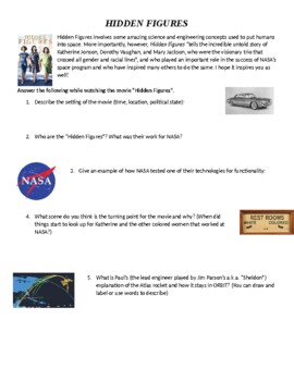 Preview of Hidden Figures Video Worksheet