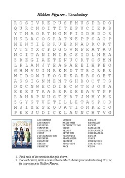 Preview of Hidden Figures - Vocabulary Word Search