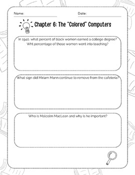 Preview of Hidden Figures Young Readers' Edition Chapter 6 Review Questions