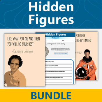 Preview of Hidden Figures at NASA Value Bundle Black History Month | 50% off