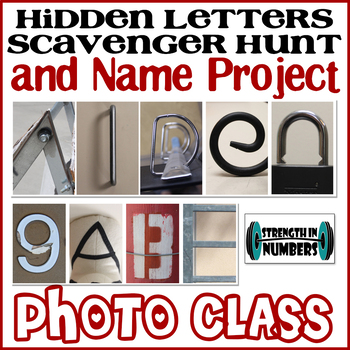 Preview of Hidden Letters Scavenger Hunt Alphabet Name Digital Photo Activity Google Slides