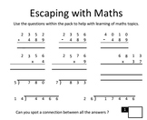 Hidden Maths Worksheet Escape Room - who will spot it first ?