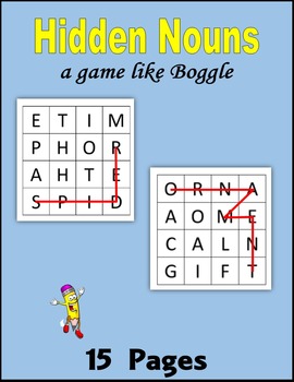 Preview of Hidden Nouns - Word Puzzles