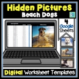 SUMMER Beach Dogs Mystery Picture Digital Worksheets for Google
