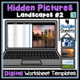 Editable Hidden Picture Digital Worksheet Templates: Lands