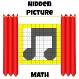 Hidden Picture Math - Algebra - Solve for X - Whole Numbers