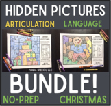 Christmas Color by Symbol Hidden Images BUNDLE! Speech Therapy