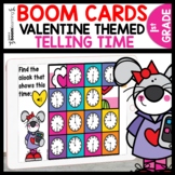 Telling Time Valentine Themed Boom Cards HIDDEN PICTURES D