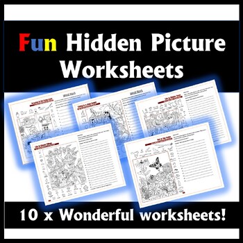Preview of Fun Hidden Picture Activity Game (10) sheets