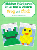 Hidden Pictures in a 100's Chart ~ Frog and Chick