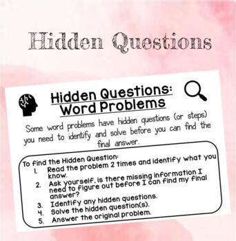 example of hidden question in problem solving