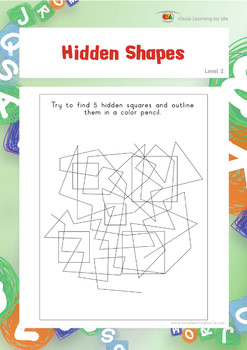 hidden shapes visual perception worksheets by visual learning for life