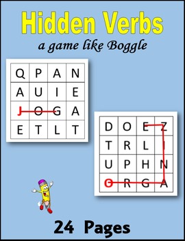 Preview of Hidden Verbs - Word Puzzles