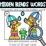 Hidden Word Phonics Task Cards - Real and Nonsense Words w