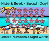 Hide And Seek Beach Day Game! Letters, Numbers, Sight Word
