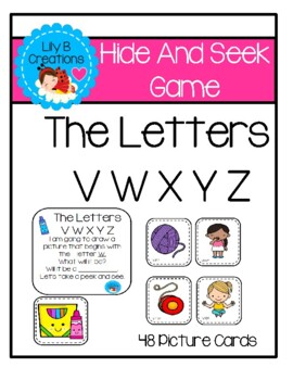 Preview of Hide And Seek Game - The Letters V W X Y And Z