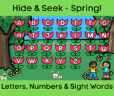 Hide And Seek Spring Game! Letters, Numbers, Sight Words, 