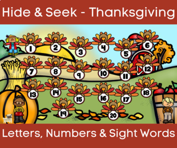 Hide And Seek Halloween Game! Letters, Numbers, Sight Words, Google Slides!