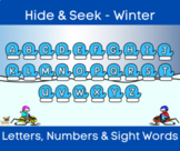 Hide And Seek Winter Game! Letters, Numbers, Sight Words, 