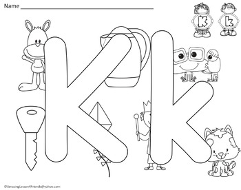 Hide Behind the Letters Coloring Sheets (NO PREP) by AmazingLessons4Friends